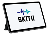 Skitii smart healthcare device mockup for the Skitii mobile app